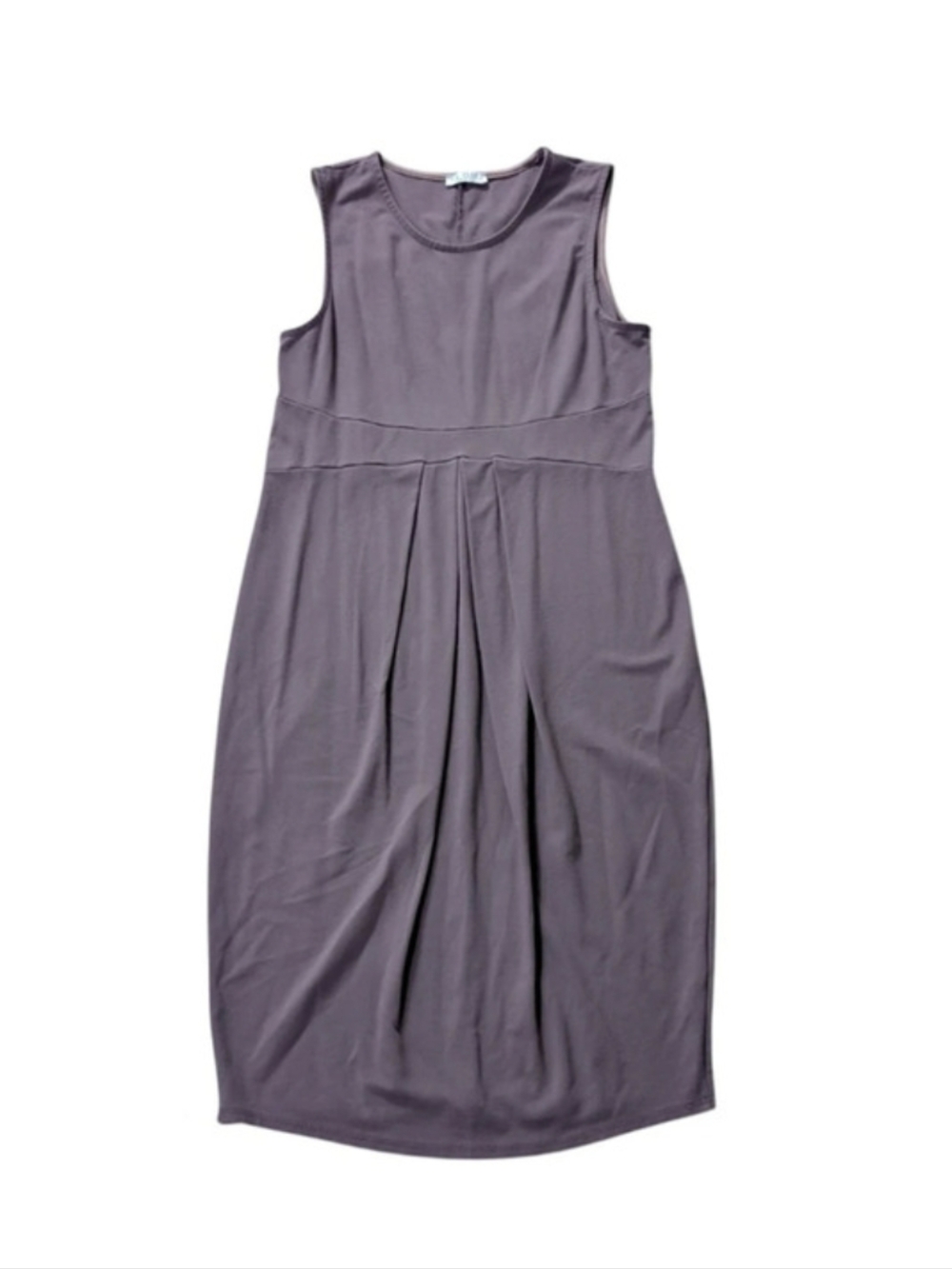 LA CLEF Sleeveless Pleated Midi Dress in Purple Size Medium
